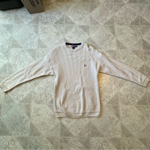 Chaps Ralph Lauren Cream Handframed Cotton Sweater        Size:M